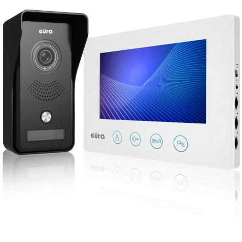 Відеодомофон EURA VDP-42A3 GAMMA Plus, TUYA, білий, Wifi, 2 входи, зчитувач