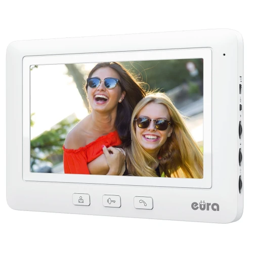 Відеодомофон EURA VDP-58A3 білий кольоровий 7" монітор
