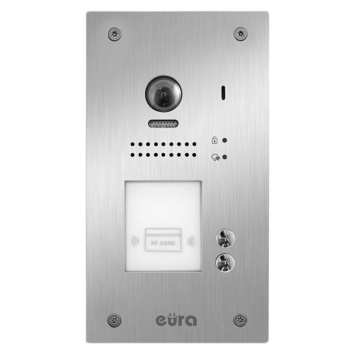 Відеодомофон EURA VDP-70A5/P WHITE "2EASY" - На дві сім'ї, 2x LCD 7", білий, унікальний безконтактний зчитувач 125 кГц, прихований монтаж
