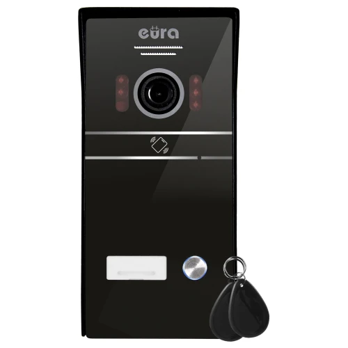 Відеодомофон EURA VDP-98C5 - білий, сенсорний екран, LCD 10'', AHD, WiFi, пам'ять зображень, SD 128GB