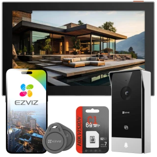 Відеодомофон EZVIZ HP5, керування через Wi-Fi (Android / iOS), встановлення 2-дротове