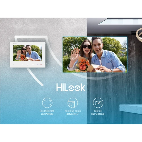 Відеодомофон HD-VIS-02-K, 2-жильний, IP, WiFi, додаток HiLook від Hikvision