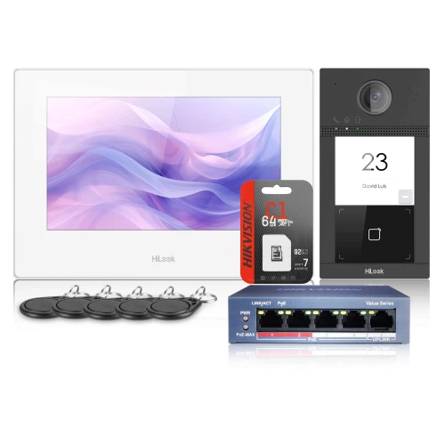 Широкополосний домофон HiLook IP-VIS-Pro-W