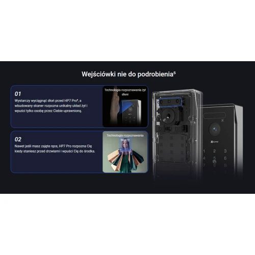 Відеодомофон WiFi EZVIZ HP7 PRO 4K, Розпізнавання обличчя, Віддалене відкривання, Виявлення руху