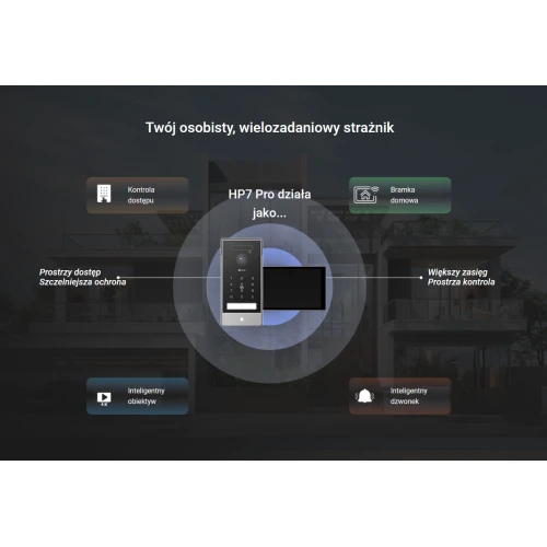 Відеодомофон WiFi EZVIZ HP7 PRO 4K, Розпізнавання обличчя, Віддалене відкривання, Виявлення руху