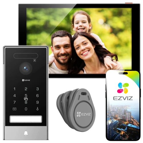 Відеодомофон WiFi EZVIZ HP7 PRO 4K, Розпізнавання обличчя, Віддалене відкривання, Виявлення руху