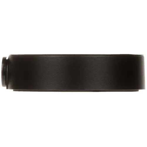 Czarny, płaski przedmiot widziany z boku, przypominający pasek lub opaskę. Powierzchnia jest gładka i jednolita.