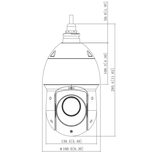 Купольна вулична швидкісна HD-CVI камера SD49225-HC-LA Full HD 4.8... 120мм DAHUA