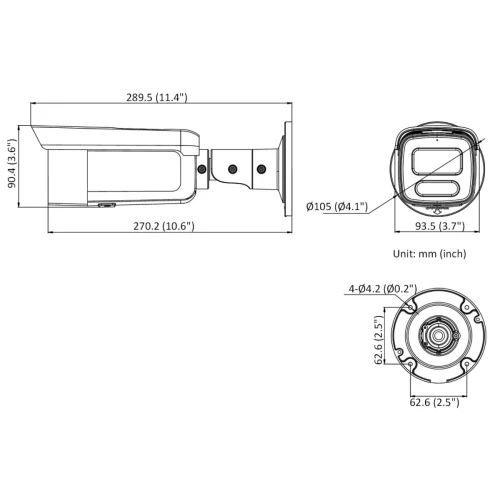 Камера IP DS-2CD2T47G2-LSU/SL(2.8MM)(C) ColorVu - 4Mpx Hikvision