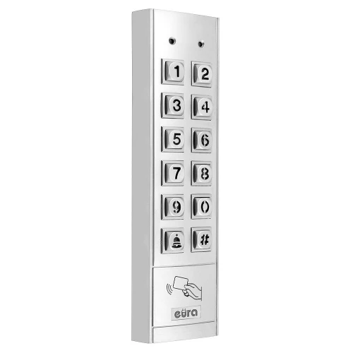 Кодовий замок EURA AC-14A1 - 1 вихід, безконтактна картка, накладний, кнопка дзвінка