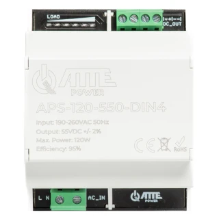 Zasilacz impulsowy 55V 120W w obudowie DIN4 ATTE APS-120-550-DIN4
