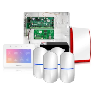 Система сигналізації Satel Integra 32, Біла, 4x датчик, Мобільний додаток, Повідомлення