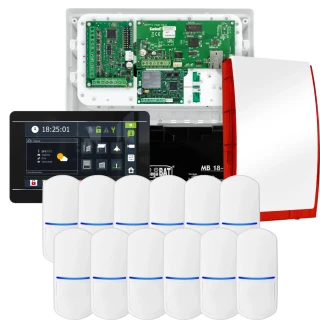 Комплект сигналізації SATEL INTEGRA 32, 12x датчик, сирена, чорний маніпулятор INT-TSI-B, зв'язок LTE