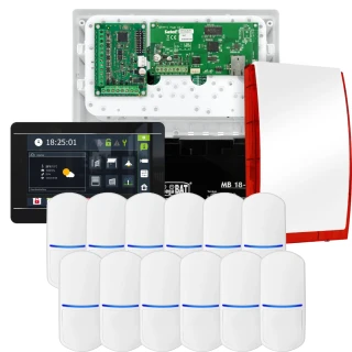 Комплект сигналізації SATEL INTEGRA 32, 12x датчик, сирена, чорний маніпулятор INT-TSI-B