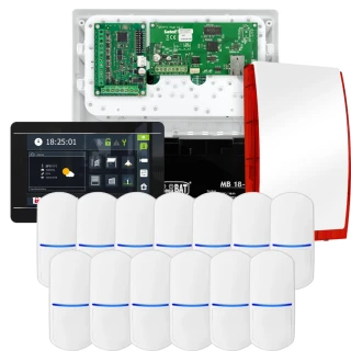 Комплект сигналізації SATEL INTEGRA 32, 13x датчик PET, сирена, чорний маніпулятор INT-TSI-B