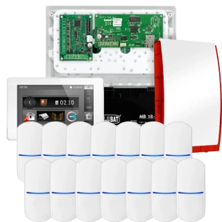 Комплект сигналізації SATEL INTEGRA 32, 14x датчик PET, сирена, білий маніпулятор INT-TSI-W
