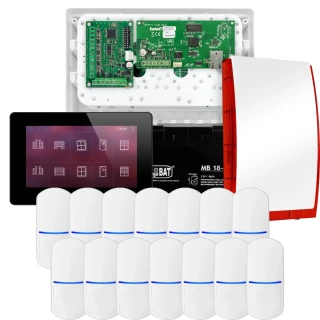 Комплект сигналізації SATEL INTEGRA 32, 14x датчик PET, сирена, чорний маніпулятор INT-TSH2-B