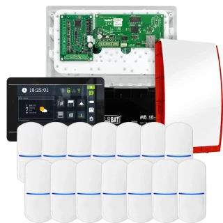 Комплект сигналізації SATEL INTEGRA 32, 14x датчик PET, сирена, чорний маніпулятор INT-TSI-B