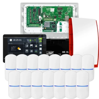 Комплект сигналізації SATEL INTEGRA 32, 15x датчик, сирена, чорний маніпулятор INT-TSI-B, зв'язок LTE