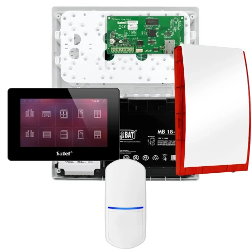 Комплект сигналізації SATEL INTEGRA 32, 1x датчик, сирена, чорний маніпулятор INT-TSH2-B