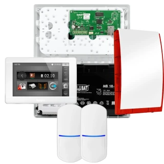 Комплект сигналізації SATEL INTEGRA 32, 2x датчик PET, сирена, білий маніпулятор INT-TSI-W