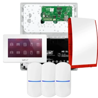 Комплект сигналізації SATEL INTEGRA 32, 3x датчик PET, сирена, білий маніпулятор INT-TSH2-W