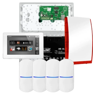 Комплект сигналізації SATEL INTEGRA 32, 4x датчик, сирена, білий маніпулятор INT-TSI-W