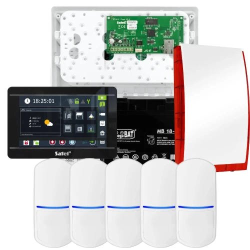 Комплект сигналізації SATEL INTEGRA 32, 5x датчик PET, сирена, чорний маніпулятор INT-TSI-B