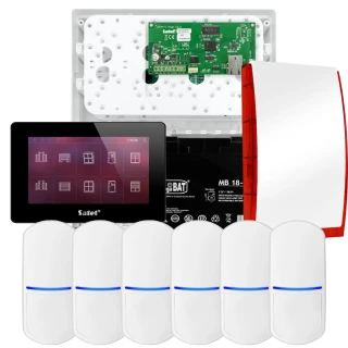 Комплект сигналізації SATEL INTEGRA 32, 6x датчик PET, сирена, чорний маніпулятор INT-TSH2-B
