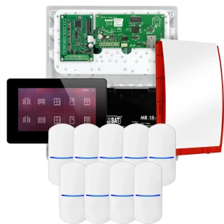 Комплект сигналізації SATEL INTEGRA 32, 9x датчик PET, сирена, чорний маніпулятор INT-TSH2-B