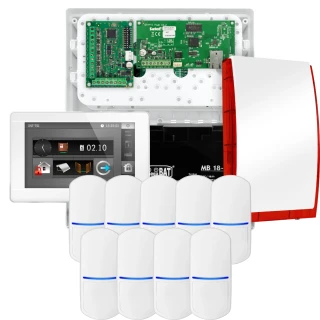 Комплект сигналізації SATEL INTEGRA 32, 9x датчик, сирена, білий маніпулятор INT-TSI-W