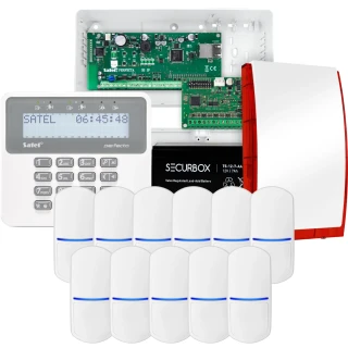 Комплект сигналізації SATEL PERFECTA 32 IP, 11x датчик PET, сирена, клавіатура