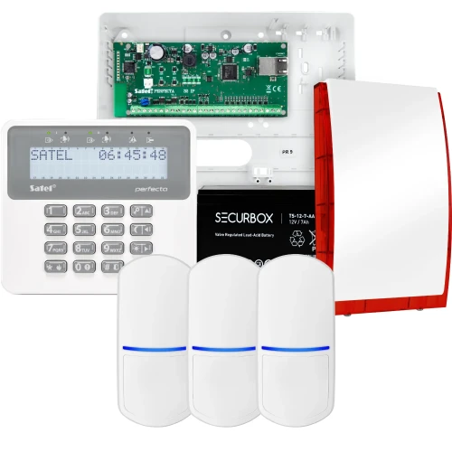 Комплект сигналізації SATEL PERFECTA 32 IP, 3x датчик, сирена, маніпулятор