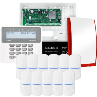 Комплект сигналізації SATEL PERFECTA 32 LTE, 11x датчик PET, сирена, клавіатура