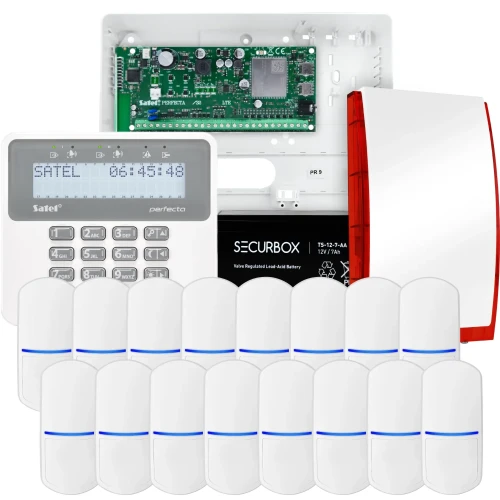 Комплект сигналізації SATEL PERFECTA 32 LTE, 16x датчик, сирена, маніпулятор