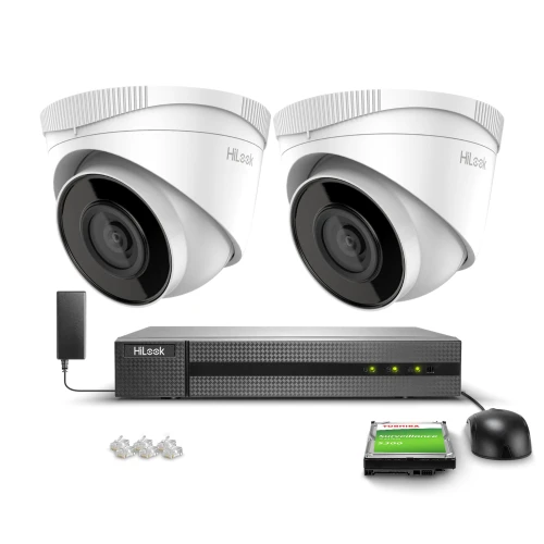 Набір для моніторингу 2x IPCAM-T2, Full HD, IR 30m, PoE, H.265+ Hilook Hikvision