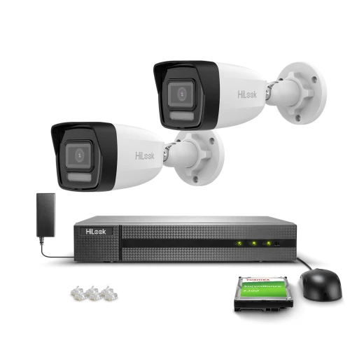 Набір для моніторингу 2x IPCAM-B2-30DL Full HD, PoE, Hybrid Light 20/30m MD 2.0 Hilook Hikvision