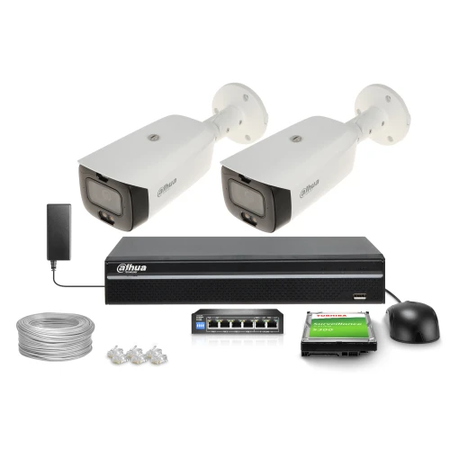 Комплект IP-відеоспостереження DAHUA WizSense 4x IPC-HFW3841T-ZAS-27135-S2, NVR4104-4KS2/L