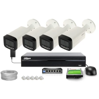 Комплект для моніторингу 4x IPC-HFW3849T-ZAS-IL-27135, 8Мп, ІЧ 60м, WDR 120дБ