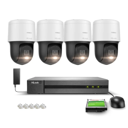Набір для моніторингу 4x Обертова камера PTZ-N4MP, 4Mpx, PoE, H.265+ Hilook Hikvision
