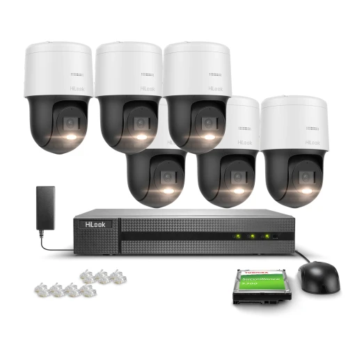 Набір для моніторингу 6x Обертова камера PTZ-N4MP, 4Mpx, PoE, H.265+ Hilook Hikvision