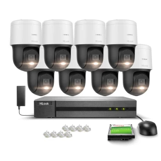 Набір для моніторингу 8x Камера обертова PTZ-N2MP, Full HD, PoE, H.265+ Hilook Hikvision