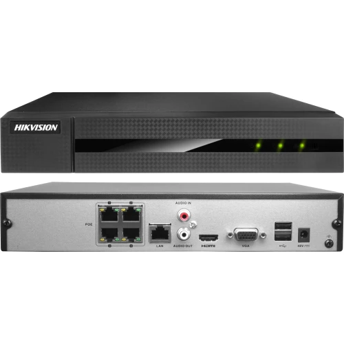 Набір для моніторингу IP 4x IPCAM-B4 Black 4MPx IR 30m Hikvision
