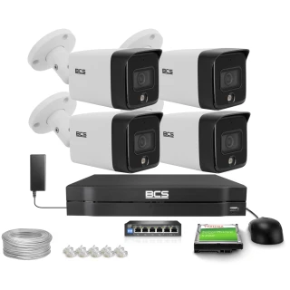 IP-камера трубчаста BCS-L-TIP18FCR3L3-AI1, 8Mpx, 1/2.7" CMOS, 2.8mm BCS