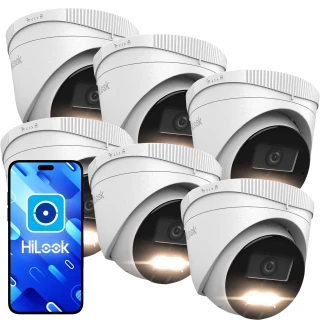 Набір купольних IP-камер HiLook by Hikvision 6x PCAM-T4-30DL 4Mpx Dual-Light 30m