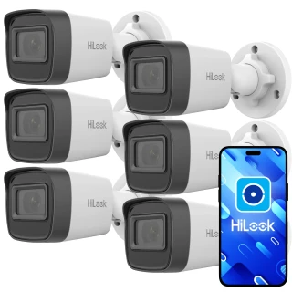 Комплект трубчастих IP-камер HiLook від Hikvision 6x IPCAM-B4-P 2K+