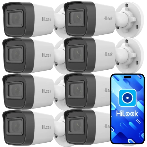 Комплект трубчастих IP-камер HiLook від Hikvision 8x IPCAM-B4-P 2K+