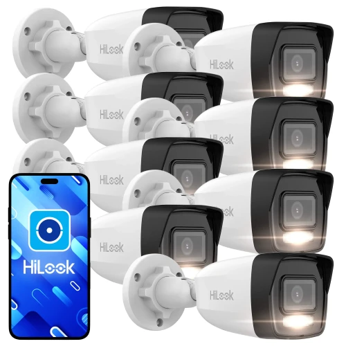 Набір трубчастих IP-камер HiLook by Hikvision 8x IPCAM-B6-30DL 6Mpx Smart Hybrid-Light 30m