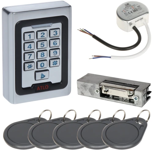 Набір контролю доступу ATLO-KRM-512, блок живлення, електромагнітний замок, картки доступу
