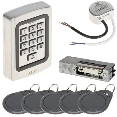 Набір контролю доступу ATLO-KRMD-512, блок живлення, електромеханічний замок, картки доступу